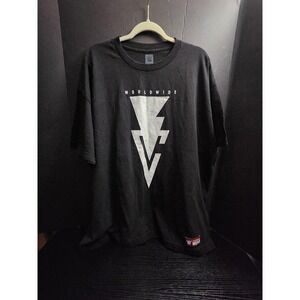 WWE Finn Balor Club Authentic Wear Black Worldwide Lightning Bolt T-Shirt 2X Men